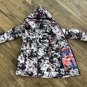 Max & co floral down light fill jacket size S